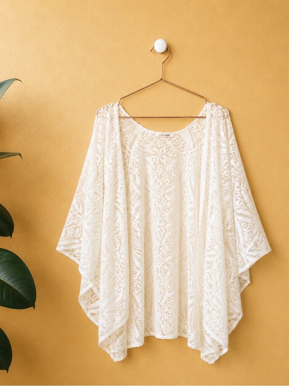 White Lace Kimono Cardigan